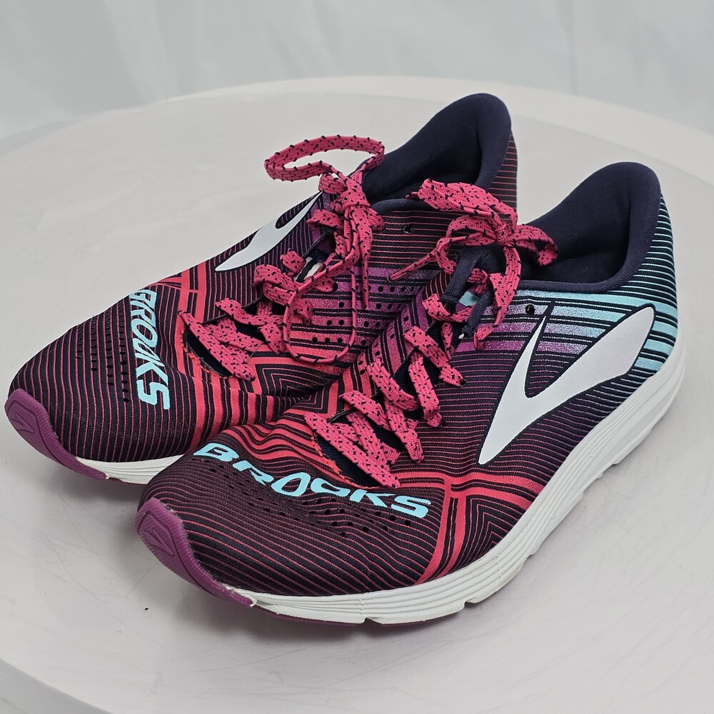 Brooks Hyperion Women 7.5 Pink Purple Running Shoes Sneakers 1202261B475